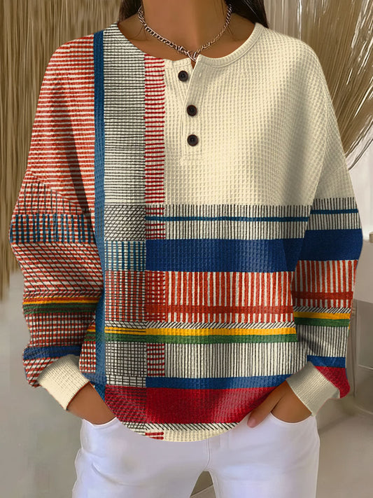 Roselle | Top Henley a Pannelli Colorati