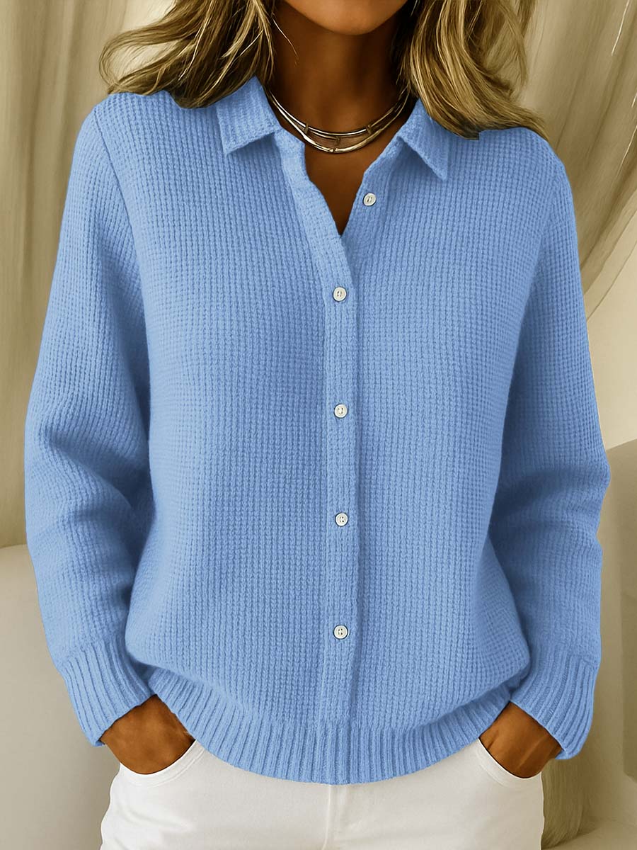 Cardigan Buttoned in Maglia Morbida da Donna – Maniche Lunghe Classiche