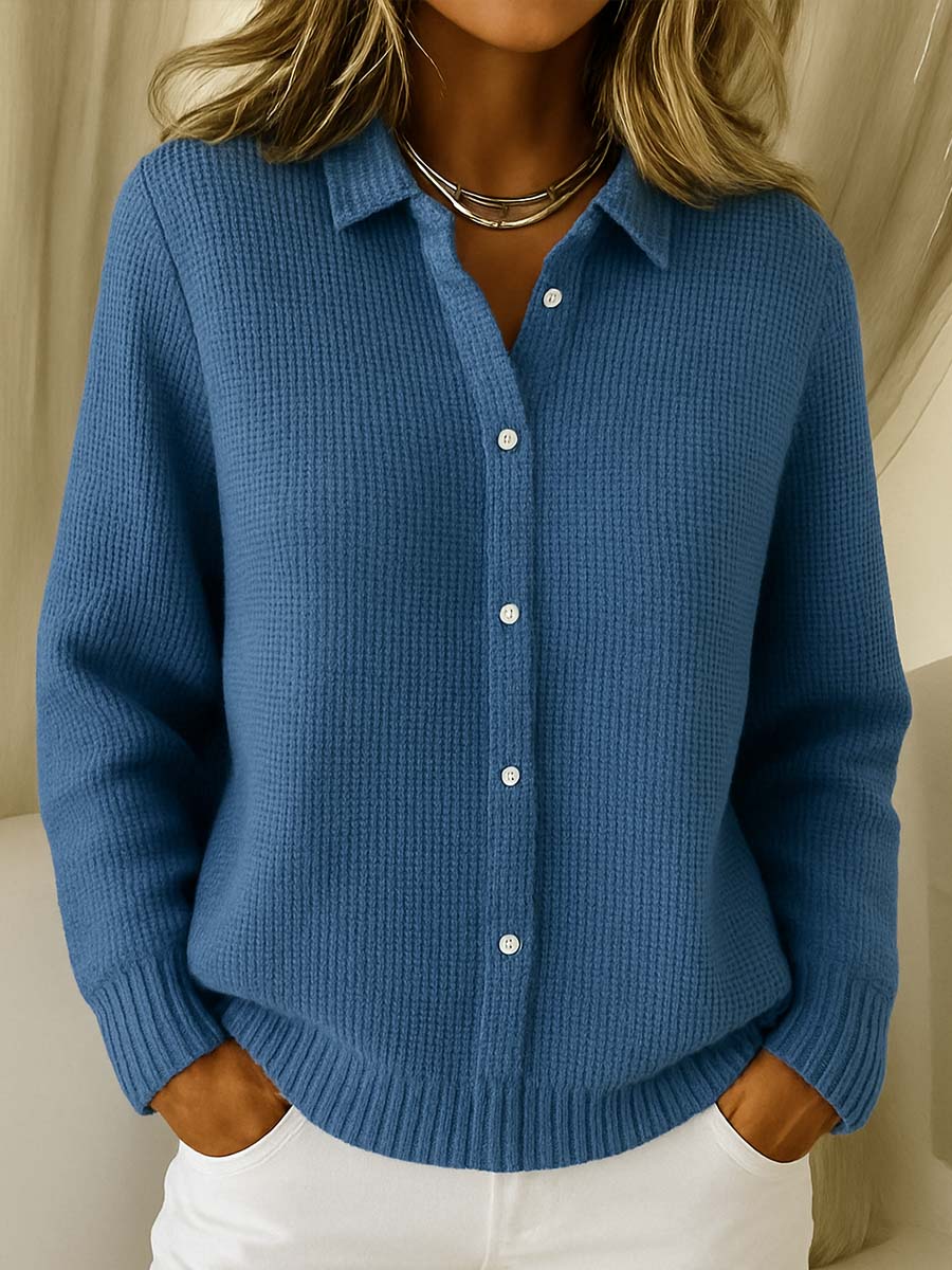 Cardigan Buttoned in Maglia Morbida da Donna – Maniche Lunghe Classiche