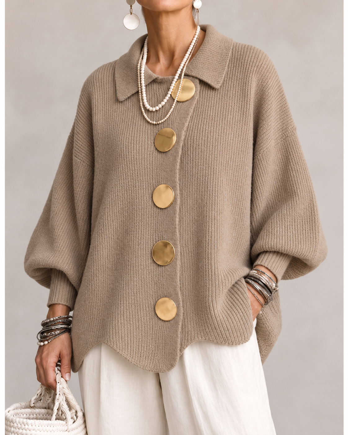 Ardelle™ | Cardigan Oversize con Collo