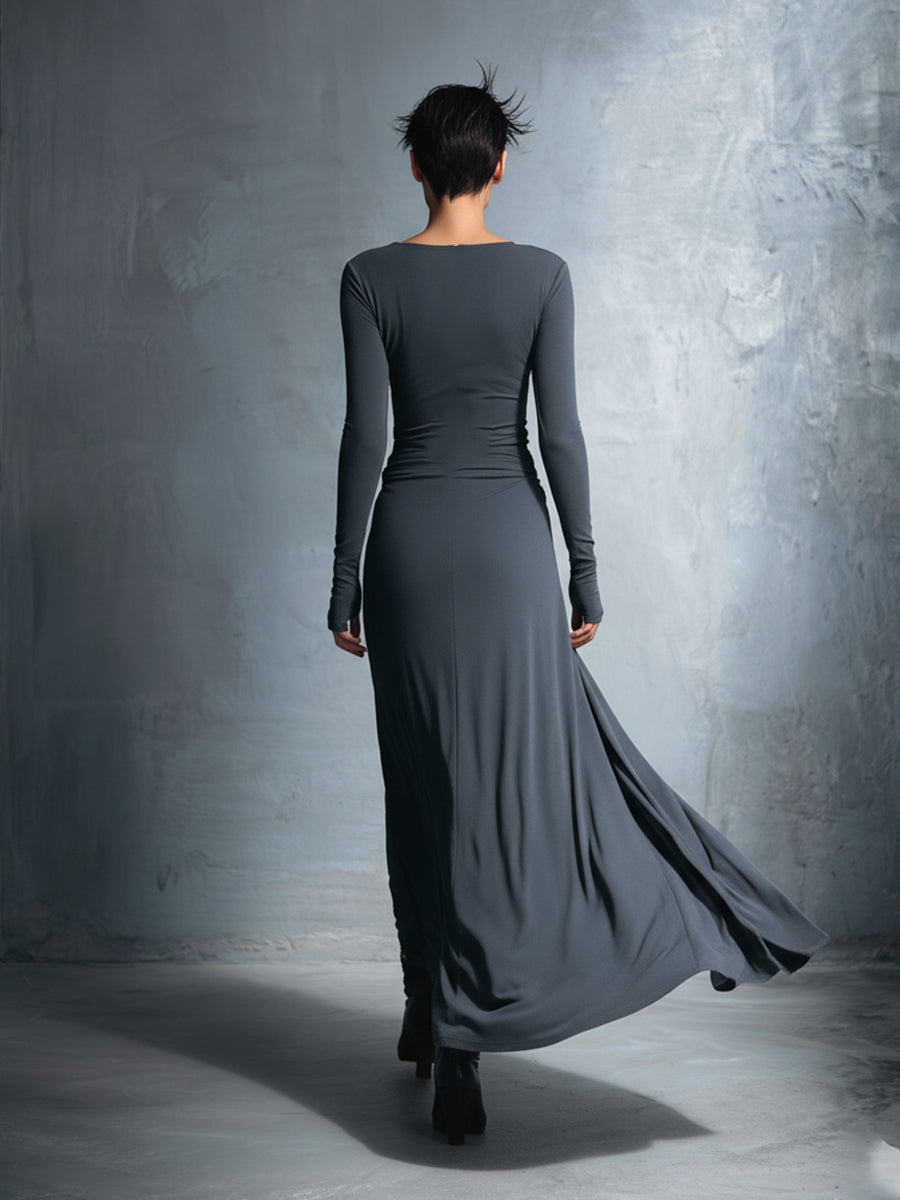 Naiara ❘ Vestito maxi con nodo laterale