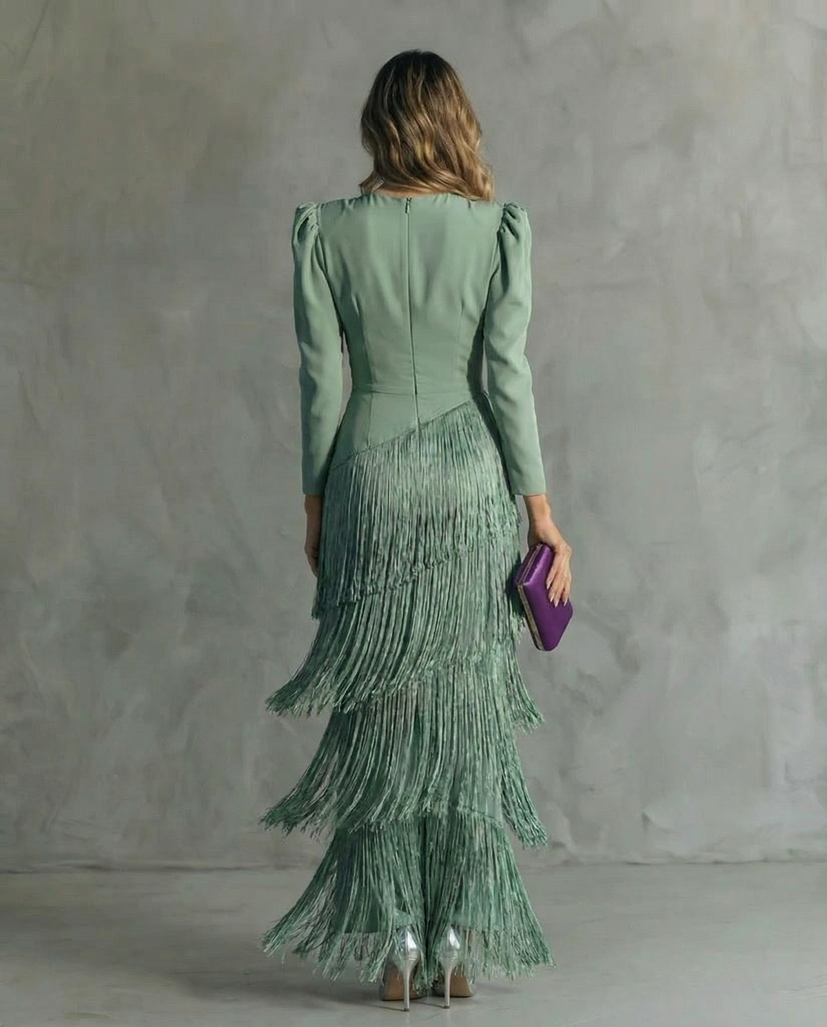 Chiara | Vestito Elegante con Maniche a Frange