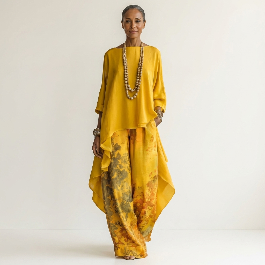 Conjunto Asimmetrico in Cotone-Seta