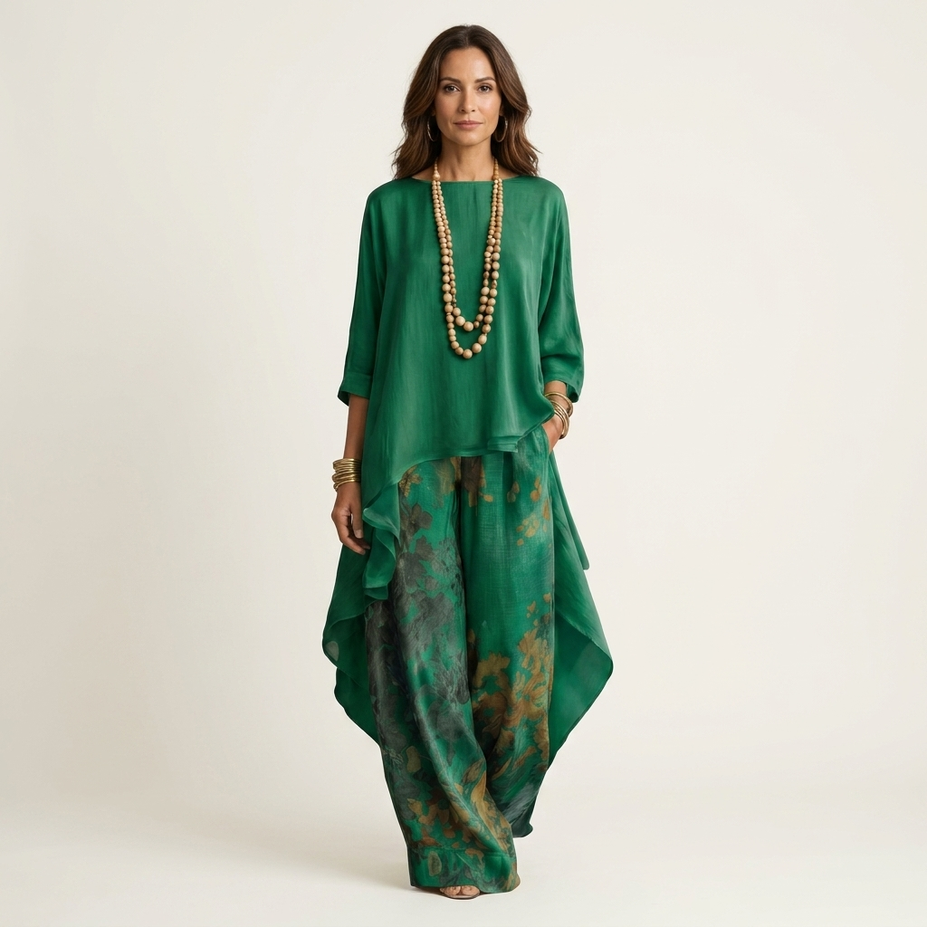 Conjunto Asimmetrico in Cotone-Seta