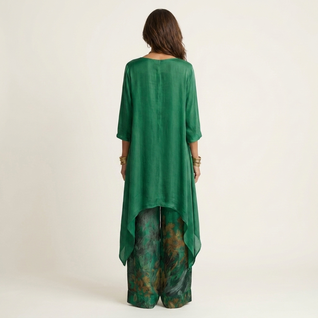 Conjunto Asimmetrico in Cotone-Seta