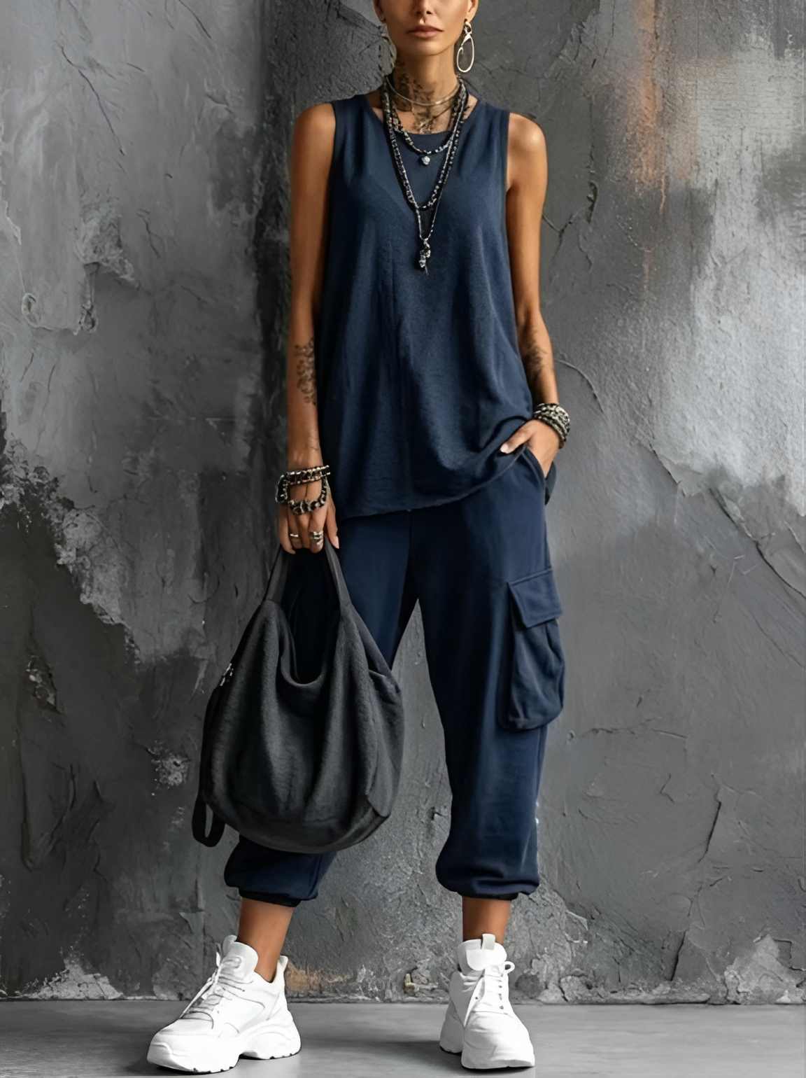 Muriel | Completo Casual Morbido con Tasche