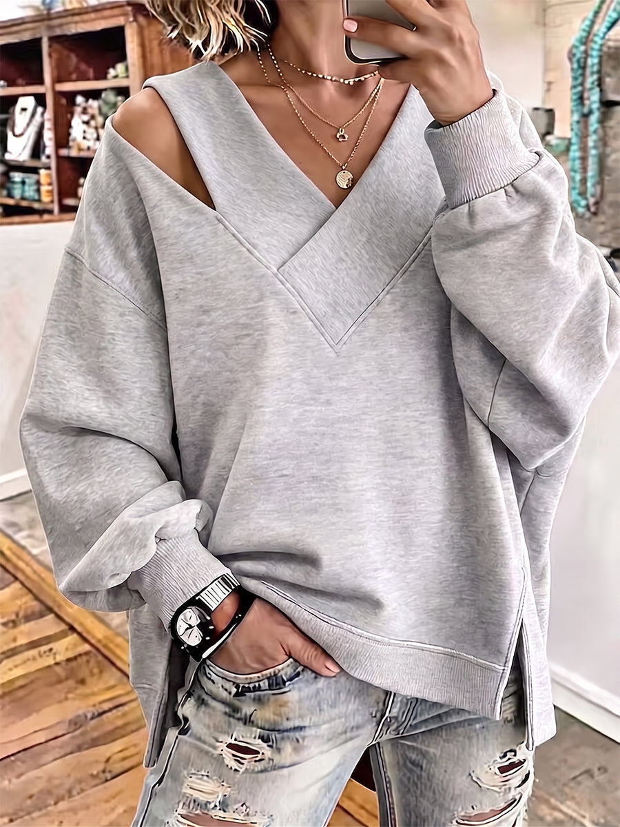 Madison™ | Felpa Oversized con Cutout a V