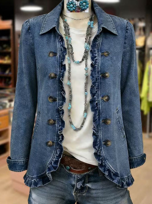 Maisie | Ruffled Trim Jacket