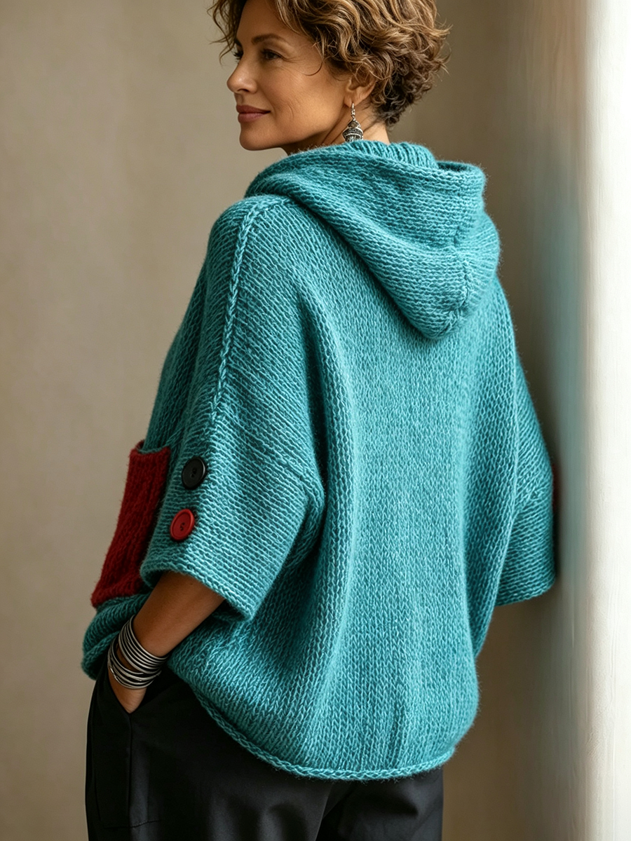 Zara™ - Maglione con Cappuccio e Tasca a Contrasto