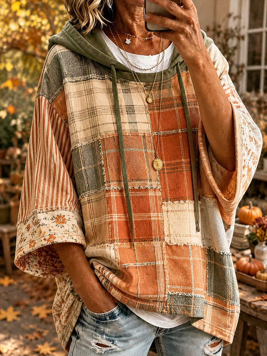 Ana | Felpa Oversized Patchwork Autunnale