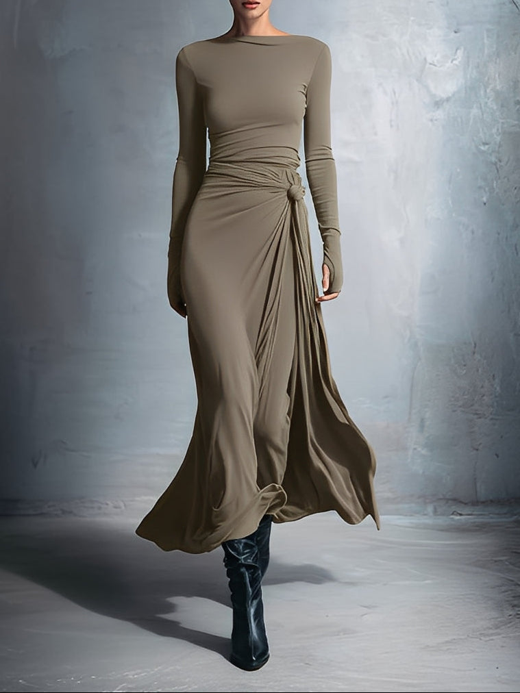 Naiara ❘ Vestito maxi con nodo laterale